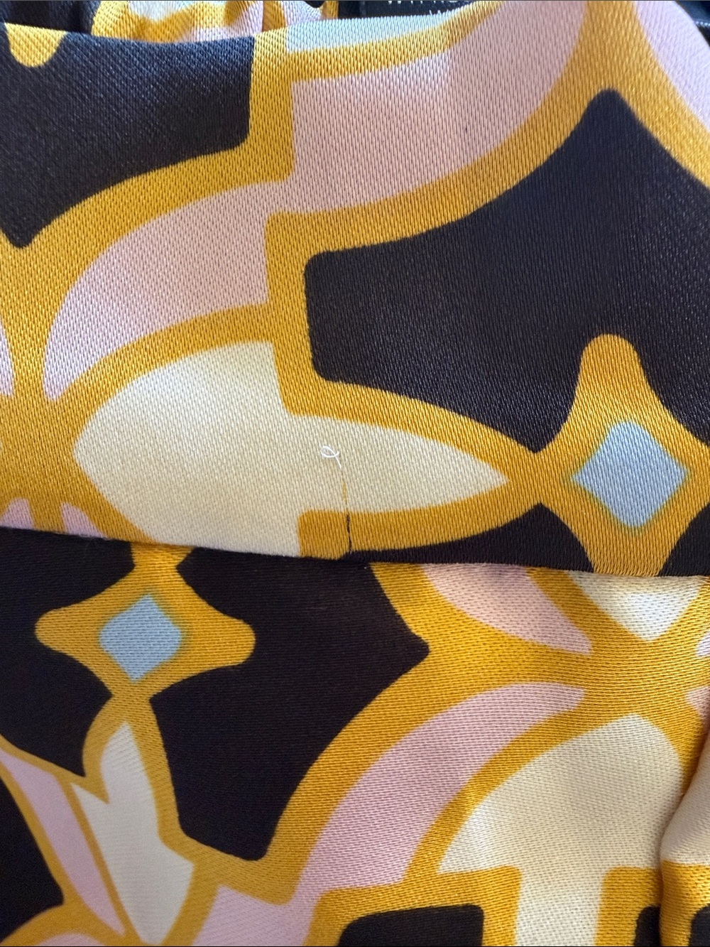 Bailey 44 Geometric Print Wide-Leg Pants in Black, Yellow, Pink & White S NWT - Picture 8 of 9